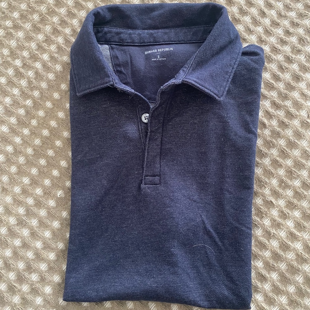 Denim blue polo - Banana Republic Small